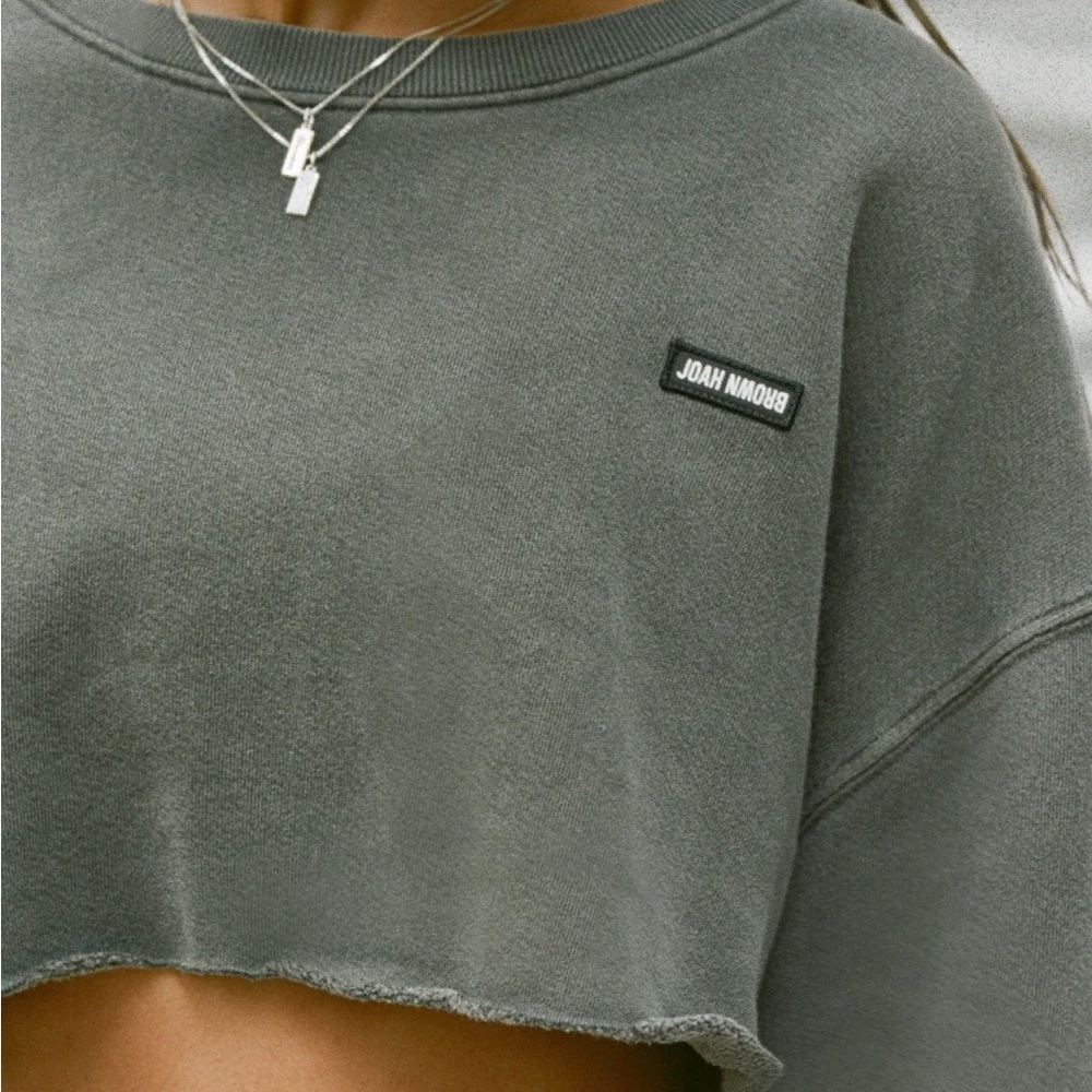 Joah Brown French terry cut off sweatshirt